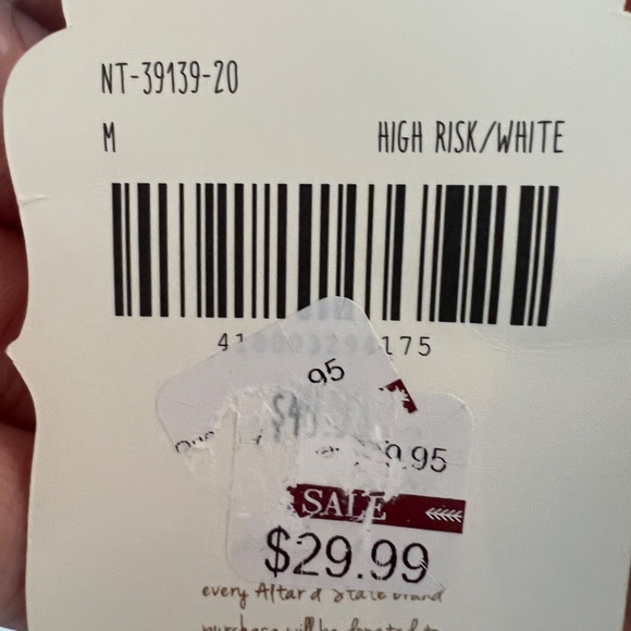 *NWT* ALTAR'D STATE Red & White Checkered Sleeveless Top w/Buttons - Picture 7 of 11